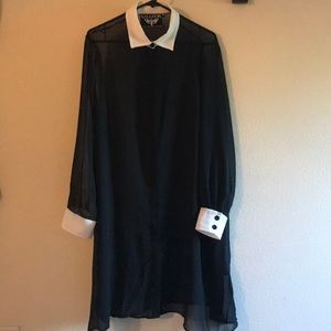 Killstar Wednesday Chiffon Shirt Dress XL